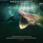 Ein Taucher schwimmt auf das offene Maul eines Hais zu - Die Wilde Nordsee - Natur, die sich nicht zähmen lässt